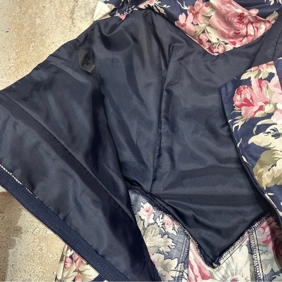 Vintage 80s laura Ashley navy pink cream cottage core floral halter dress 6 - Picture 6 of 13